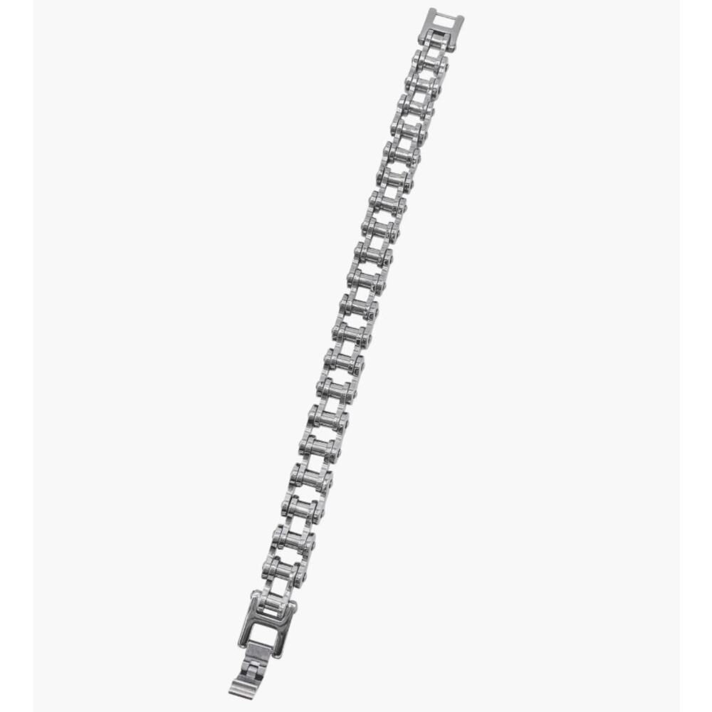 Adornia Men's Non Tarnish White Rhodium Plated Interlock Chain Bracelet, NWT - Picture 6 of 6